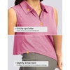G Gradual Women’s Golf Shirts Lightweight 1/4 Zip Collared Tank Top | Sleeveless Polo Shirts, Curved Hem, Soft and Breathable, No Gaps Around The Armpits, Tennis, Pickleball, Casual(Heather Light Rose)