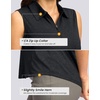 G Gradual Women’s Golf Shirts Lightweight 1/4 Zip Collared Tank Top | Sleeveless Polo Shirts, Curved Hem, Soft and Breathable, No Gaps Around The Armpits, Tennis, Pickleball, Casual(Heather Carbon)