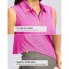 G Gradual Women’s Golf Shirts Lightweight 1/4 Zip Collared Tank Top | Sleeveless Polo Shirts, Curved Hem, Soft and Breathable, No Gaps Around The Armpits, Tennis, Pickleball, Casual(Heather Rose)