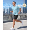 Men’s Cooling Running Shirts Moisture Wicking Workout T-Shirt UPF 50+ | G Gradual Breathable Cool Athletic T-Shirt Ice Performance Tee for Athletic, Gym, Work(Light Blue)
