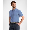 Mens Golf Shirt Dry Fit Performance Short Sleeve Striped Polo Shirts | Moisture Wicking, Breathable, Soft Stretch, Colorful Stripes, 3-Button, UPF50+, Easy Match for Dressy Casual, Tennis, Daily(Navy Blue Stripe)