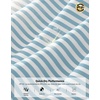 Mens Golf Shirt Dry Fit Performance Short Sleeve Striped Polo Shirts | Moisture Wicking, Breathable, Soft Stretch, Colorful Stripes, 3-Button, UPF50+, Easy Match for Dressy Casual, Tennis, Daily(Light Blue Stripe)