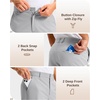 Men’s Golf Shorts 12″ Long 4 Pockets Lightweight Knee Length Quick Dry | Breathable, Straight Fit, Casual, Hiking, Work, Travel Short(Bright Gray)