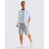 Men’s Golf Shorts 12″ Long 4 Pockets Lightweight Knee Length Quick Dry | Breathable, Straight Fit, Casual, Hiking, Work, Travel Short(Bright Gray)