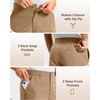Men’s Golf Shorts 12″ Long 4 Pockets Lightweight Knee Length Quick Dry | Breathable, Straight Fit, Casual, Hiking, Work, Travel Short(Dark Khaki)