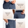 Men’s Golf Shorts 12″ Long 4 Pockets Lightweight Knee Length Quick Dry | Breathable, Straight Fit, Casual, Hiking, Work, Travel Short(Grey Blue)