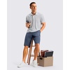 Men’s Golf Shorts 12″ Long 4 Pockets Lightweight Knee Length Quick Dry | Breathable, Straight Fit, Casual, Hiking, Work, Travel Short(Grey Blue)