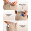 Men’s Golf Shorts 12″ Long 4 Pockets Lightweight Knee Length Quick Dry | Breathable, Straight Fit, Casual, Hiking, Work, Travel Short(Khaki)