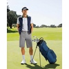 Men’s Golf Shorts 12″ Long 4 Pockets Lightweight Knee Length Quick Dry | Breathable, Straight Fit, Casual, Hiking, Work, Travel Short(Light Grey)