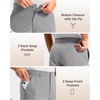 Men’s Golf Shorts 12″ Long 4 Pockets Lightweight Knee Length Quick Dry | Breathable, Straight Fit, Casual, Hiking, Work, Travel Short(Light Grey)