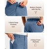 Men’s Golf Shorts 12″ Long 4 Pockets Lightweight Knee Length Quick Dry | Breathable, Straight Fit, Casual, Hiking, Work, Travel Short(Slate Blue)