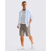 Men’s Golf Shorts 12″ Long 4 Pockets Lightweight Knee Length Quick Dry | Breathable, Straight Fit, Casual, Hiking, Work, Travel Short(Stone Grey)
