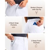 Men’s Golf Shorts 12″ Long 4 Pockets Lightweight Knee Length Quick Dry | Breathable, Straight Fit, Casual, Hiking, Work, Travel Short(White)