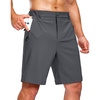 G Gradual Men’s Hiking Shorts 9″ Lightewight Casual Shorts for Men Quick Dry Stretch Golf Shorts with 3 Zipper Pockets Summer(Charcoal,XXL)