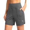 G Gradual Women’s Athletic Shorts 6″ High Waisted Casual Shorts for Women | Stretchy, Quick Dry, Breathable, Lightweight, Moisture-Wicking, Soft, Comfortable，Walking, Workout, Daily(Heather Charcoal Grey)