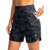 G Gradual Women’s Athletic Shorts 6″ High Waisted Casual Shorts for Women | Stretchy, Quick Dry, Breathable, Lightweight, Moisture-Wicking, Soft, Comfortable，Walking, Workout, Daily(Black Camo B)