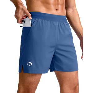 G Gradual Men’s Athletic Running Shorts Zip Pocket Quick Dry | Lightweight Moisture-Wicking Fabric, Flat Elastic Waistband, Drawcord Fit, 5″/7″/9″ Options, Gym Golf Tennis And Hiking(Dust Blue)