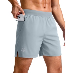 G Gradual Men’s Athletic Running Shorts Zip Pocket Quick Dry | Lightweight Moisture-Wicking Fabric, Flat Elastic Waistband, Drawcord Fit, 5″/7″/9″ Options, Gym Golf Tennis And Hiking(Light Grey)