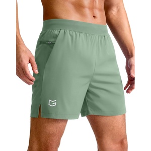 G Gradual Men’s Athletic Running Shorts Zip Pocket Quick Dry | Lightweight Moisture-Wicking Fabric, Flat Elastic Waistband, Drawcord Fit, 5″/7″/9″ Options, Gym Golf Tennis And Hiking(Green Bamboo)