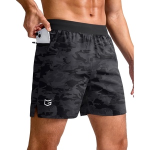 G Gradual Men’s Athletic Running Shorts Zip Pocket Quick Dry | Lightweight Moisture-Wicking Fabric, Flat Elastic Waistband, Drawcord Fit, 5″/7″/9″ Options, Gym Golf Tennis And Hiking(Black Camo)
