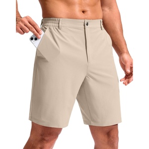 G Gradual Men’s Golf Shorts 9″ Lightweight Casual Stretch Shorts for Men | 3 Pockets, Stretch, Quick Dry, Breathable, Moisture wicking, Expandable Waistband, Zip fly, Dress Work Shorts(Light Khaki)