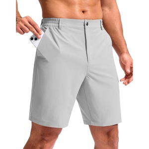 G Gradual Men’s Golf Shorts 9″ Lightweight Casual Stretch Shorts for Men | 3 Pockets, Stretch, Quick Dry, Breathable, Moisture wicking, Expandable Waistband, Zip fly, Dress Work Shorts(Bright Grey)