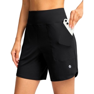 G Gradual Women’s Athletic Shorts 6″ High Waisted Casual Shorts for Women | Stretchy, Quick Dry, Breathable, Lightweight, Moisture-Wicking, Soft, Comfortable，Walking, Workout, Daily(Black)