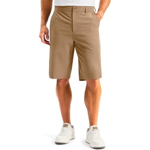 Men’s Golf Shorts 12″ Long 4 Pockets Lightweight Knee Length Quick Dry | Breathable, Straight Fit, Casual, Hiking, Work, Travel Short(Dark Khaki)