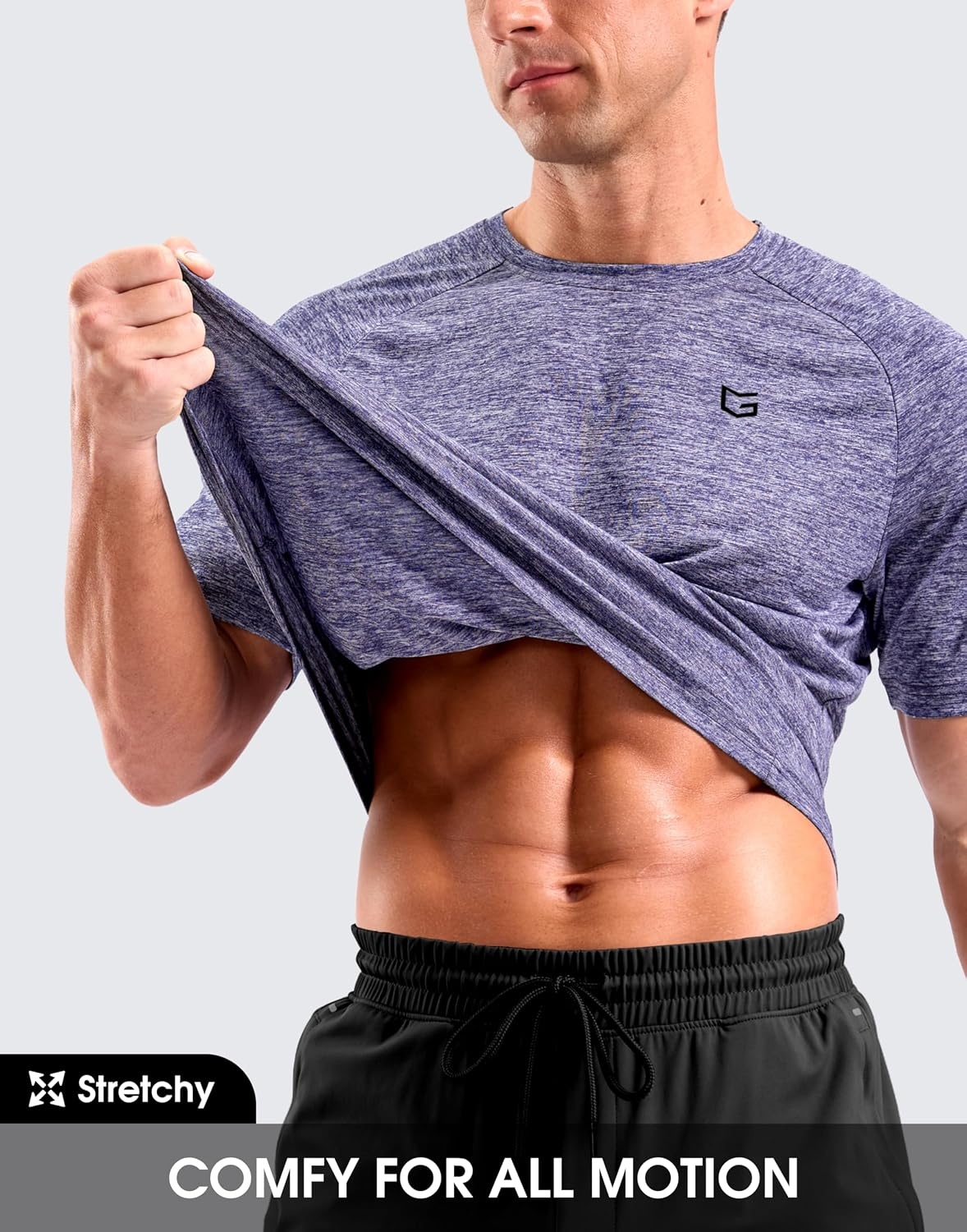 image:imageG Gradual Mens Workout Dry Fit Shirts Athletic Gym Lightweight TShirts Moisture Wicking Breathable Soft Performance Comfortable Tee Shirts Running Tennis Sports ActiveLight Purple