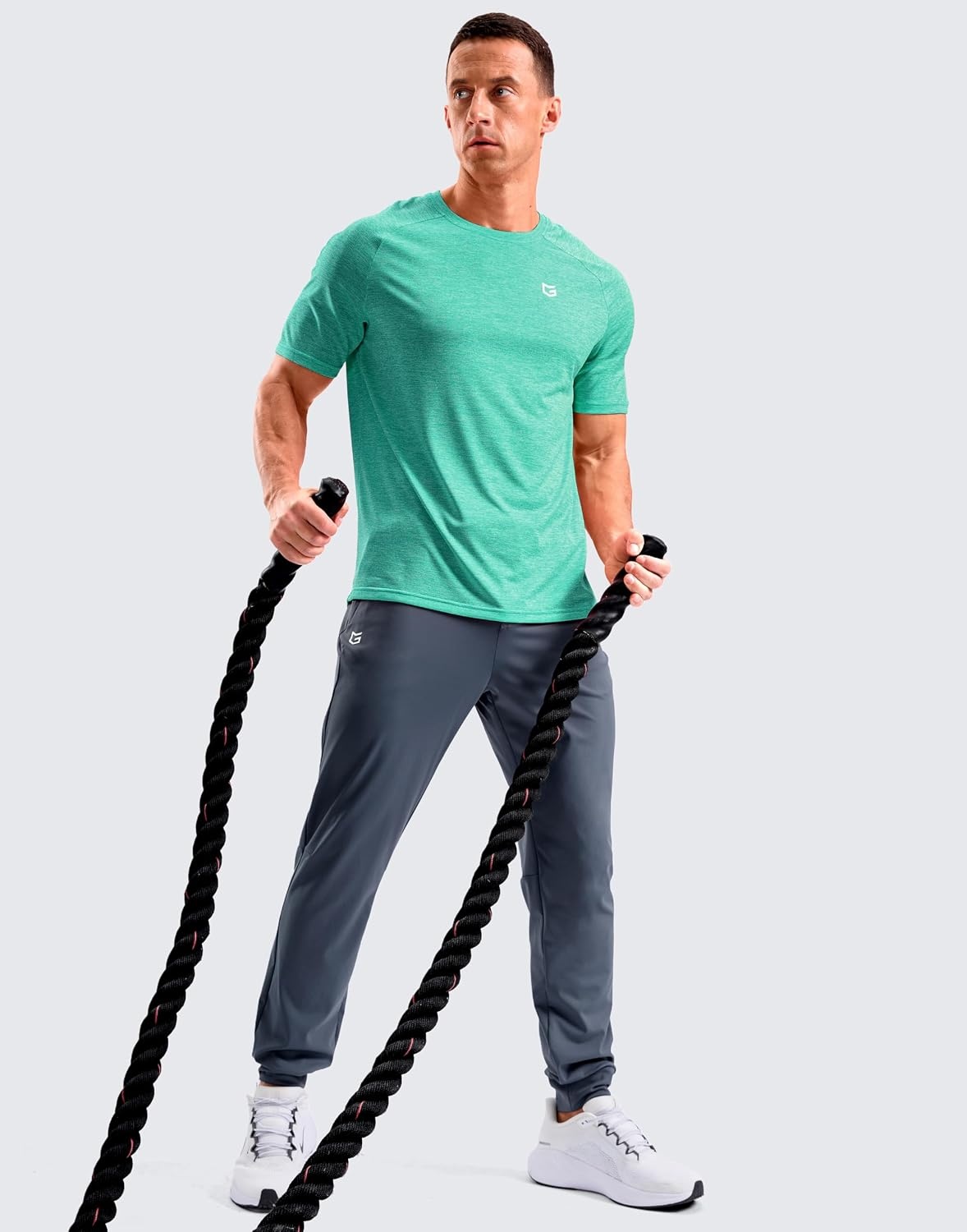 image:imageG Gradual Mens Workout Dry Fit Shirts Athletic Gym Lightweight TShirts Moisture Wicking Breathable Soft Performance Comfortable Tee Shirts Running Tennis Sports ActiveCascadia Green