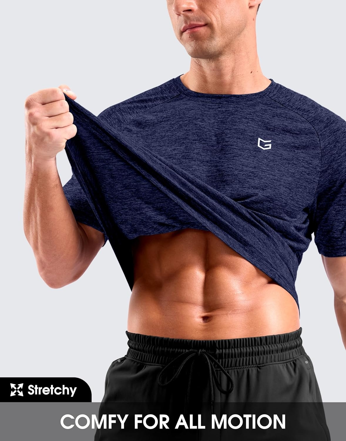 image:imageG Gradual Mens Workout Dry Fit Shirts Athletic Gym Lightweight TShirts Moisture Wicking Breathable Soft Performance Comfortable Tee Shirts Running Tennis Sports ActiveNavy