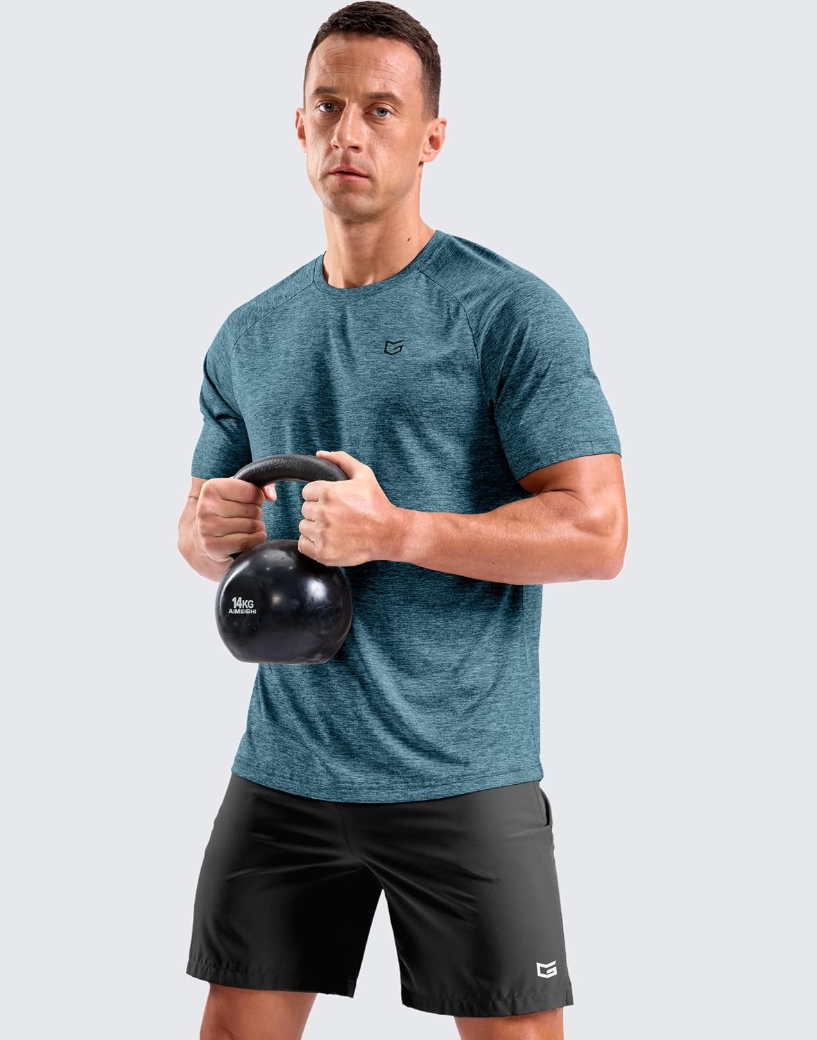 image:imageG Gradual Mens Workout Dry Fit Shirts Athletic Gym Lightweight TShirts Moisture Wicking Breathable Soft Performance Comfortable Tee Shirts Running Tennis Sports ActiveTeal Green