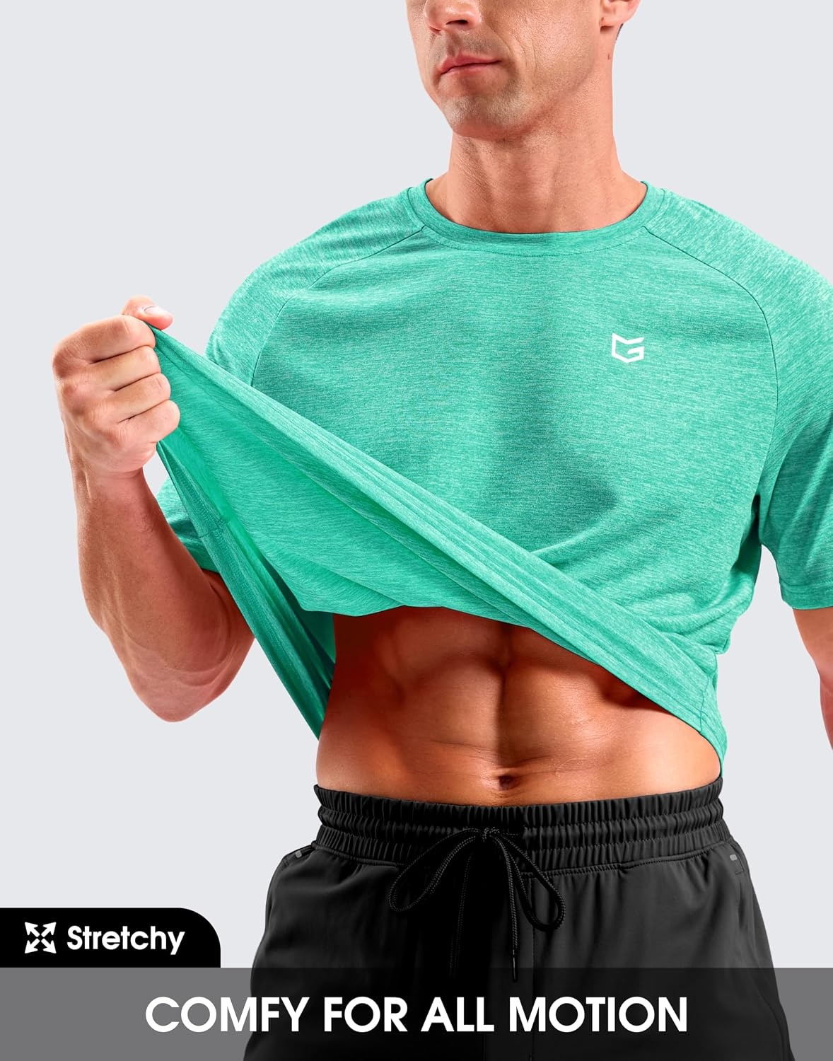 image:imageG Gradual Mens Workout Dry Fit Shirts Athletic Gym Lightweight TShirts Moisture Wicking Breathable Soft Performance Comfortable Tee Shirts Running Tennis Sports ActiveCascadia Green