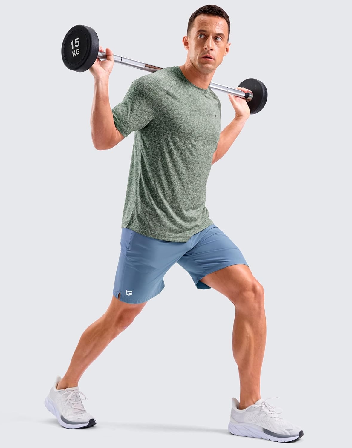 image:imageG Gradual Mens Workout Dry Fit Shirts Athletic Gym Lightweight TShirts Moisture Wicking Breathable Soft Performance Comfortable Tee Shirts Running Tennis Sports ActiveSage Green