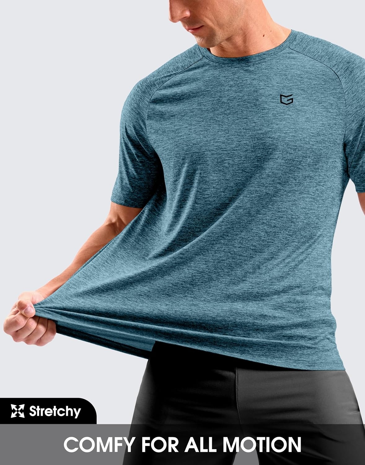 image:imageG Gradual Mens Workout Dry Fit Shirts Athletic Gym Lightweight TShirts Moisture Wicking Breathable Soft Performance Comfortable Tee Shirts Running Tennis Sports ActiveTeal Green