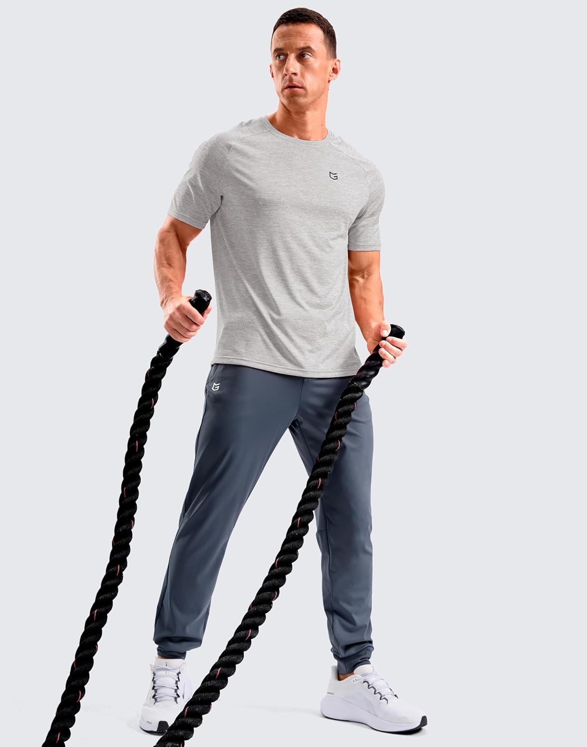 image:imageG Gradual Mens Workout Dry Fit Shirts Athletic Gym Lightweight TShirts Moisture Wicking Breathable Soft Performance Comfortable Tee Shirts Running Tennis Sports ActivePlatinum Grey