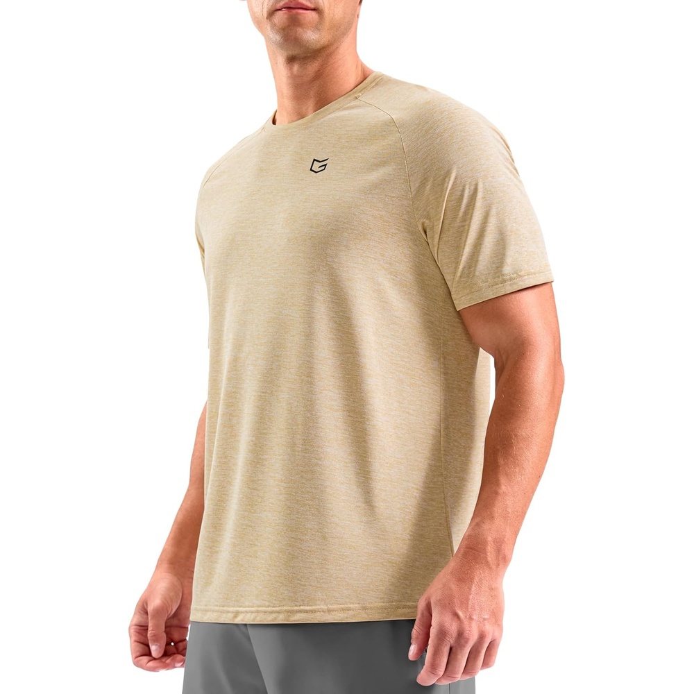 image:imageG Gradual Mens Workout Dry Fit Shirts Athletic Gym Lightweight TShirts  Moisture Wicking Breathable Soft Performance Comfortable Tee Shirts Running Tennis Sports ActiveWheat Khaki