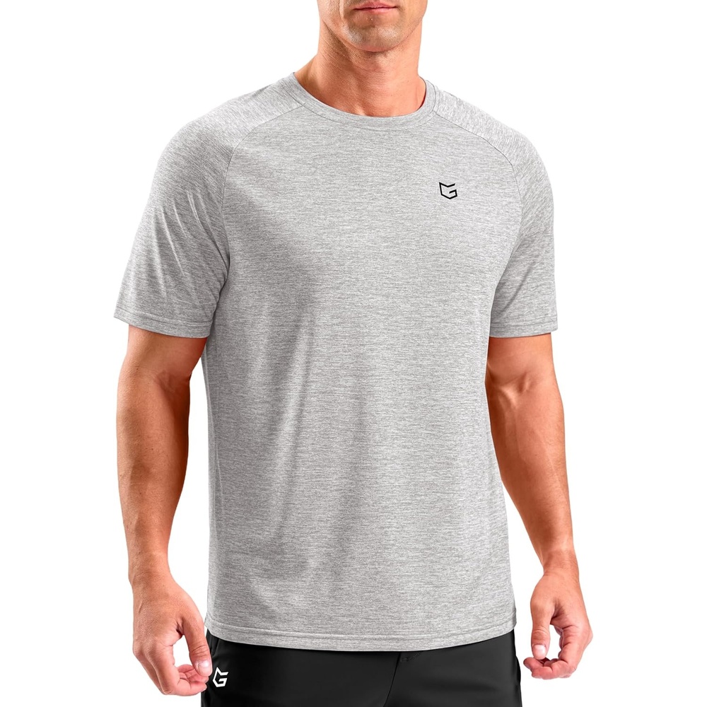 image:imageG Gradual Mens Workout Dry Fit Shirts Athletic Gym Lightweight TShirts  Moisture Wicking Breathable Soft Performance Comfortable Tee Shirts Running Tennis Sports ActivePlatinum Grey