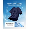 G Gradual Mens Workout Dry Fit Shirts Athletic Gym Lightweight T-Shirts | Moisture Wicking, Breathable, Soft Performance Comfortable Tee Shirts Running Tennis Sports Active(Navy)