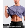 G Gradual Mens Workout Dry Fit Shirts Athletic Gym Lightweight T-Shirts | Moisture Wicking, Breathable, Soft Performance Comfortable Tee Shirts Running Tennis Sports Active(Light Purple)