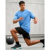 G Gradual Mens Workout Dry Fit Shirts Athletic Gym Lightweight T-Shirts | Moisture Wicking, Breathable, Soft Performance Comfortable Tee Shirts Running Tennis Sports Active(Azure Blue)