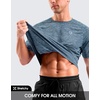 G Gradual Mens Workout Dry Fit Shirts Athletic Gym Lightweight T-Shirts | Moisture Wicking, Breathable, Soft Performance Comfortable Tee Shirts Running Tennis Sports Active(Slate Blue)