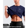 G Gradual Mens Workout Dry Fit Shirts Athletic Gym Lightweight T-Shirts | Moisture Wicking, Breathable, Soft Performance Comfortable Tee Shirts Running Tennis Sports Active(Navy)