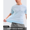 G Gradual Mens Workout Dry Fit Shirts Athletic Gym Lightweight T-Shirts | Moisture Wicking, Breathable, Soft Performance Comfortable Tee Shirts Running Tennis Sports Active(Light Blue)