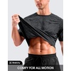 G Gradual Mens Workout Dry Fit Shirts Athletic Gym Lightweight T-Shirts | Moisture Wicking, Breathable, Soft Performance Comfortable Tee Shirts Running Tennis Sports Active(Black)
