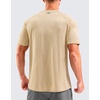 G Gradual Mens Workout Dry Fit Shirts Athletic Gym Lightweight T-Shirts | Moisture Wicking, Breathable, Soft Performance Comfortable Tee Shirts Running Tennis Sports Active(Wheat Khaki)