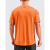 G Gradual Mens Workout Dry Fit Shirts Athletic Gym Lightweight T-Shirts | Moisture Wicking, Breathable, Soft Performance Comfortable Tee Shirts Running Tennis Sports Active(Orange)