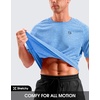 G Gradual Mens Workout Dry Fit Shirts Athletic Gym Lightweight T-Shirts | Moisture Wicking, Breathable, Soft Performance Comfortable Tee Shirts Running Tennis Sports Active(Azure Blue)