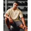 G Gradual Mens Workout Dry Fit Shirts Athletic Gym Lightweight T-Shirts | Moisture Wicking, Breathable, Soft Performance Comfortable Tee Shirts Running Tennis Sports Active(Wheat Khaki)