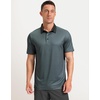 Men’s Golf Polo Shirts Dry Fit Print Golf Shirts for Men Breathable | Breathable, Quick-Dry, Lightweight, Moisture-wicking, Sun Protection, Tennis, Sports, Daily, High-Elasticity(Deep Grey Grid)